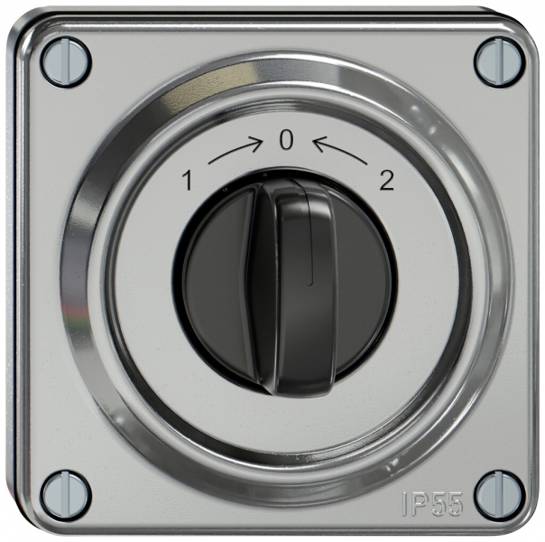 Contact pivotant ENC ELEMENT SNAPFIX® 1P 2F 16A 400V 1<-0->2 87×87×56mm alu 