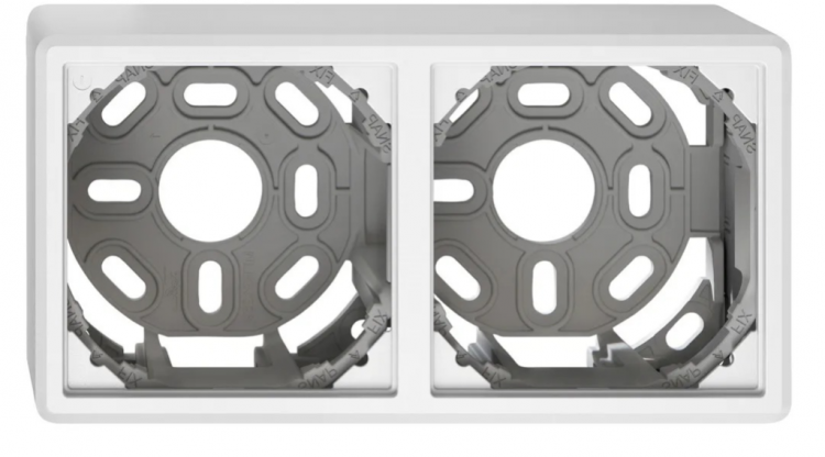 Intestazione AP EDIZIO.liv SNAPFIX® 1×2 per combinazioni a libera scelta bianco 