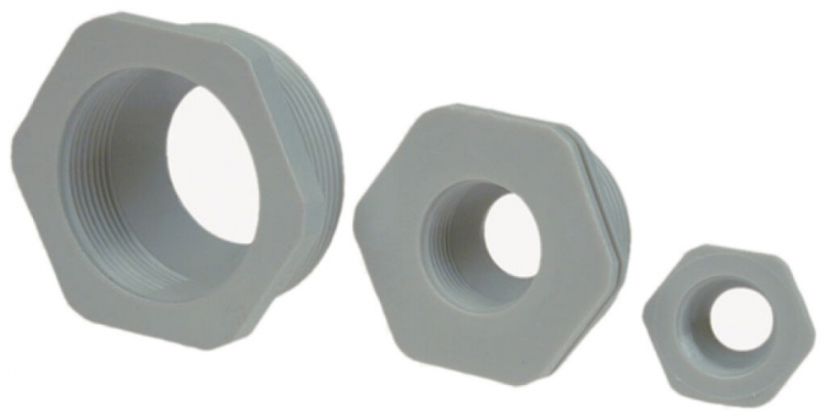 Riduzione di flangia PA/GFK M20/M12 grigio chiaro 