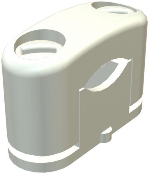 Bride pour câble SOM 15…25mm en polystyrène gris clair 