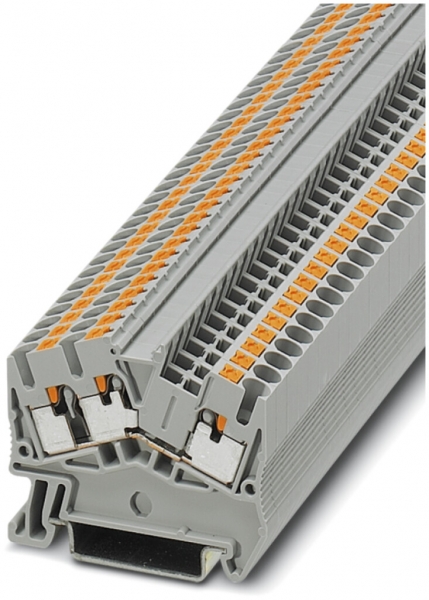 Morsetto pass.0.14…4mm² grigio con.Push-in PTS 2.5-TWIN 