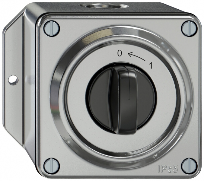 Contatto rotativo AP ELEMENT SNAPFIX® 1P 1C 16A 400V 0<-1 111×96×79mm all 