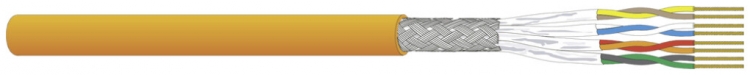 Datenkabel Dätwyler CU 7702 4P flex S/FTP, Kat.7 LSZH Dca 1000m orange Eine Länge