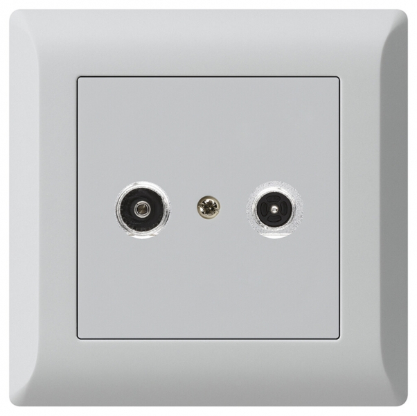 Prise antenne ENC kallysto.line R/TV 19dB 2GHz gris clair 