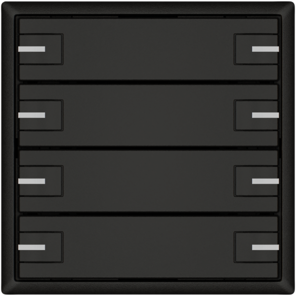 KNX-Taster RGB EDIZIO.liv SNAPFIX® Temperaturfüh.RGB-LED 8×T 1-Tbed.sz 