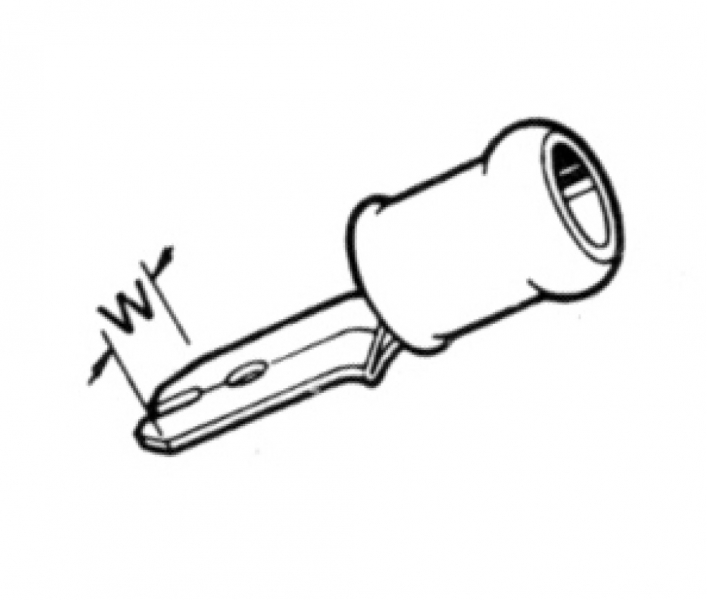 Fiche plate isolé Pidg-Faston 6,3×0,8 