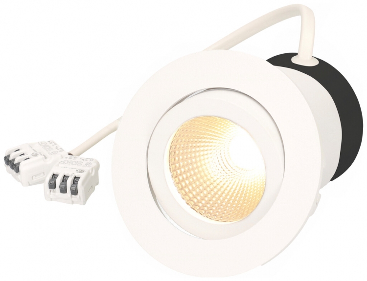 EB-LED-Spot maxLUCE DISC 230 7W 650lm 3000K IP44 MB DIM Ø68…72mm weiss 36° 