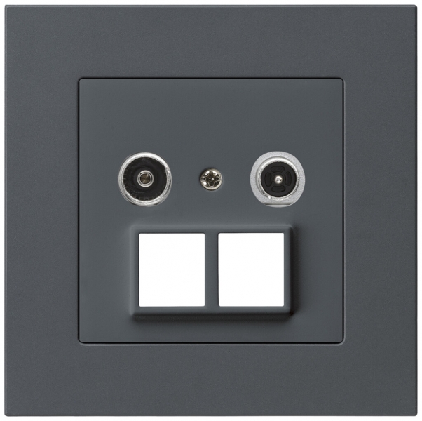 Prise multimédia ENC kallysto.pro R/TV 19dB 2GHz anthracite 