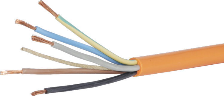 Câble EPR-PUR 5×4mm² 3LNPE orange Une longueur