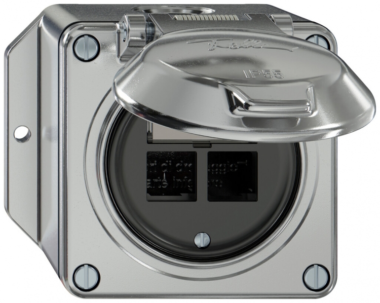 Kit di montaggio AP Feller ELEMENT SNAPFIX® EASYNET 2×diritto 111×96mm all 