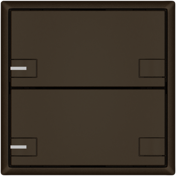 Poussoir KNX RGB EDIZIO.liv SNAPFIX® capteur temp.RGB-LED 2× comm.2T br 