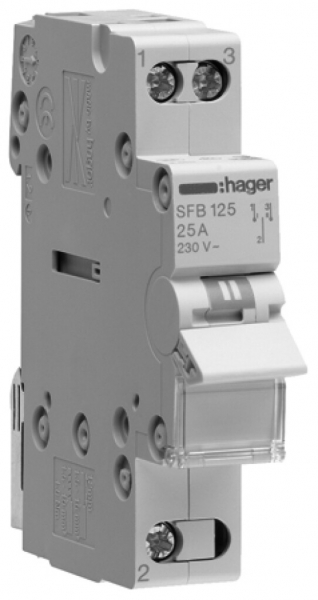 Invertitore AMD Hager SFB 25A 230V 0 chiusura 0 apertura 2 invertitore 2UM 