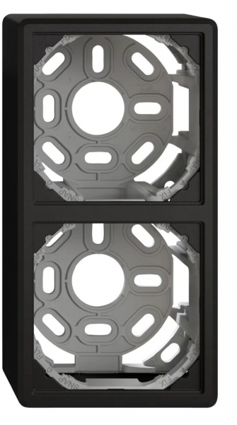 AP-Kopfzeile EDIZIO.liv SNAPFIX® 2×1 für frei wählbare Kombinationen schwarz 