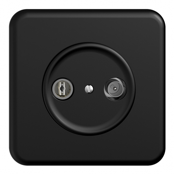 Prise TV-R ENC STANDARDdue 11dB noir à large bande 5…2000MHz, QMI 