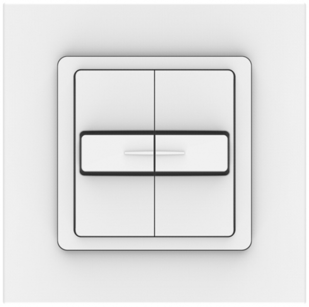 Interrupteur pour stores ENC Somfy Smoove Uno VB, avec cadre Pure, blanc 