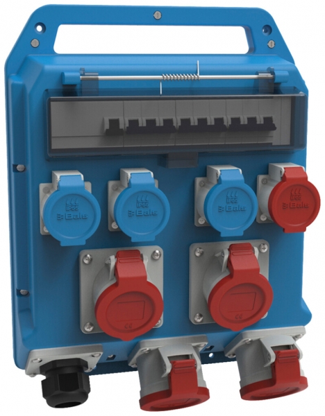 Distributeur de courant Bals EVKB 73/63A 3×T23 1×T25 2×CEE16 2×CEE32 1×FI 3×LS 