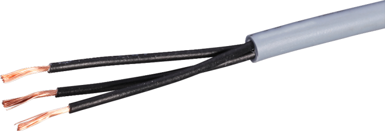 Câble de commande LiYY 3×0.75mm² numéroté gris Une longueur