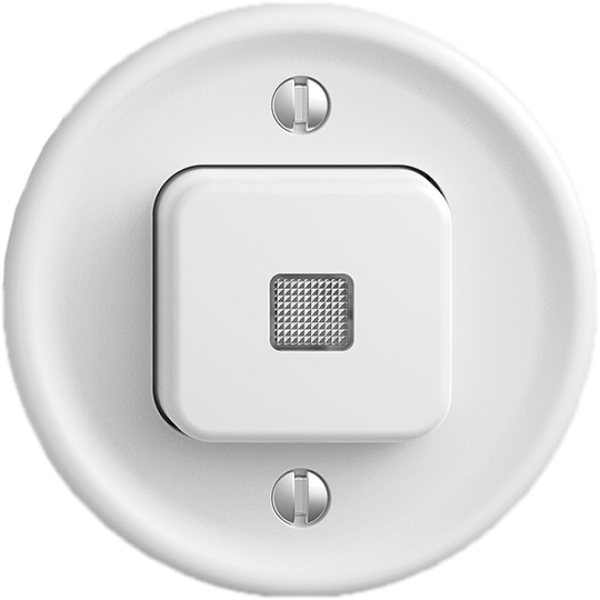 Interruttore a pulsante lum.STANDARDdue SNAPFIX® 3/2L lent.front.LS gi bi 