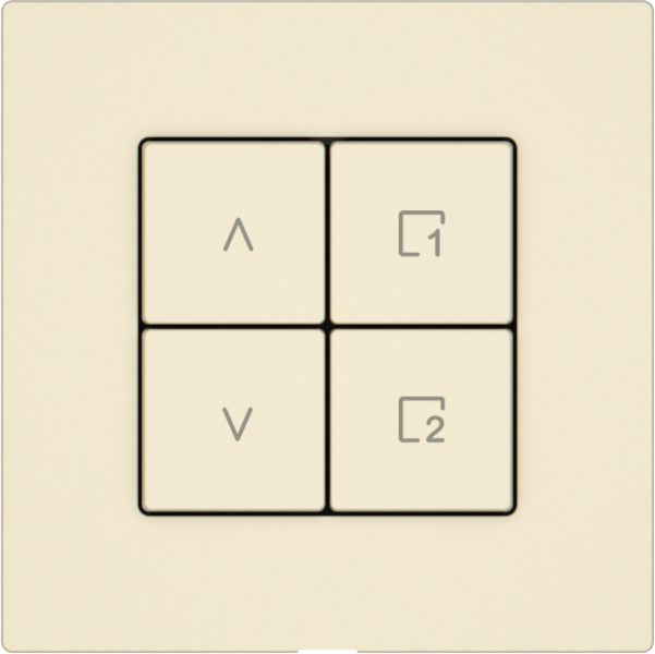 Interrupteur stores EDIZIO.liv Wiser SNAPFIX® 1 scène 4 touches WLAN cr 