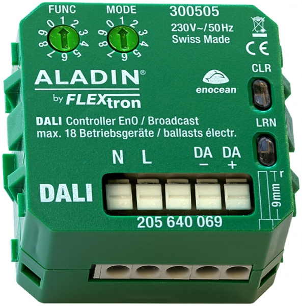 Commande RF INC ALADIN EnO, DALI Broadcast, 230V, EnOcean, ≤18 participants 