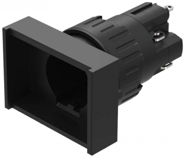 Allogiamento per pulsante luminoso EAO31 alto 18×24mm Ø16mm 1R 1Ch IP40 