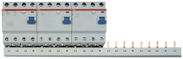 Pettine collettore FI4, 3L+N 