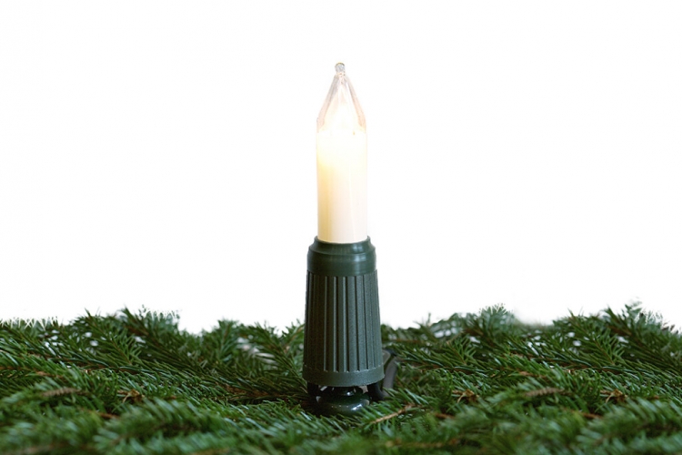 Guirlande lumineuse LED MK, 30 pièces E14, tige vert/blanc 