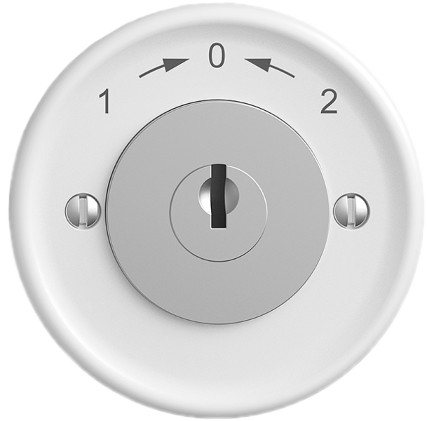 Contatto rotativo STANDARDdue SNAPFIX® 1->0<-2/1P c.chiusura & 2 chiavi bi 