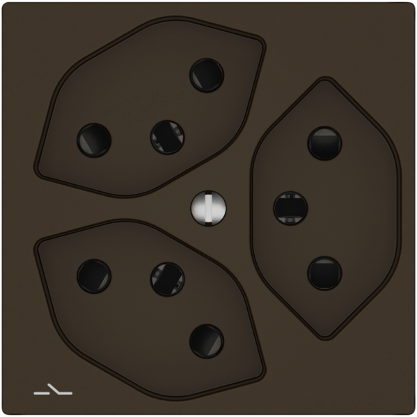 Prise EDIZIO.liv SNAPFIX® 3×T13 1×S avec shutter br 