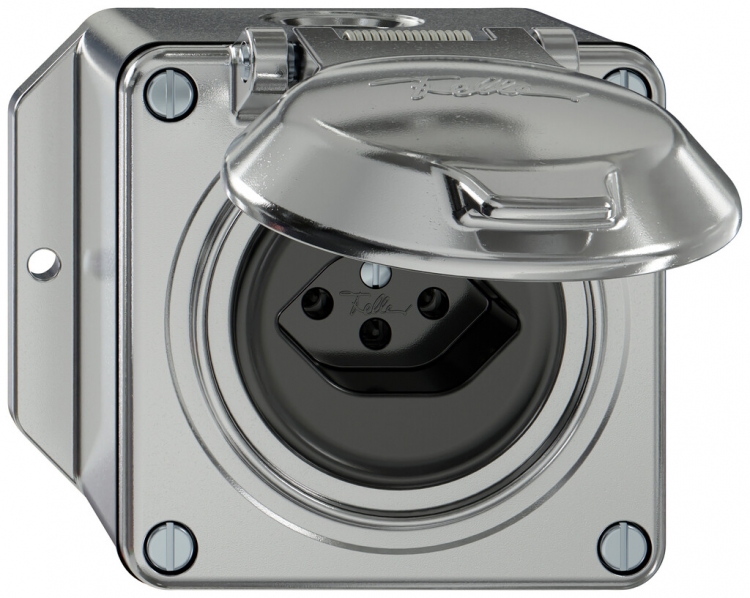 Presa AP ELEMENT SNAPFIX® 1×tipo 13 10A 250V con coperchio IP20 all 