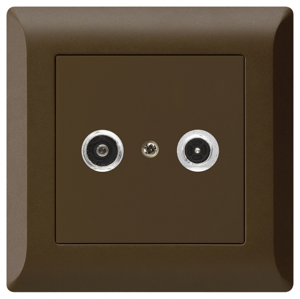 Prise antenne ENC kallysto.line R/TV 14dB 2GHz brun 