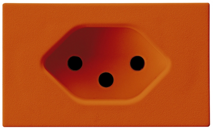 Prise INC FLF Hager type 13 orange avec bornes enfichables 