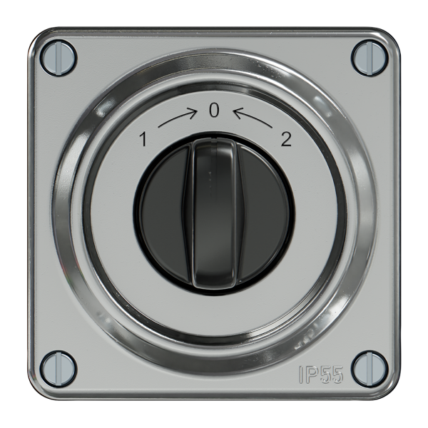 Contatto rotativo ELEMENT SNAPFIX® 1P 2C 16A 400V 1<-0->2 87×91mm all 