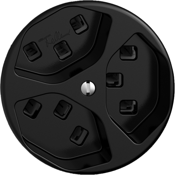 Presa STANDARDdue 3×T23 nero 