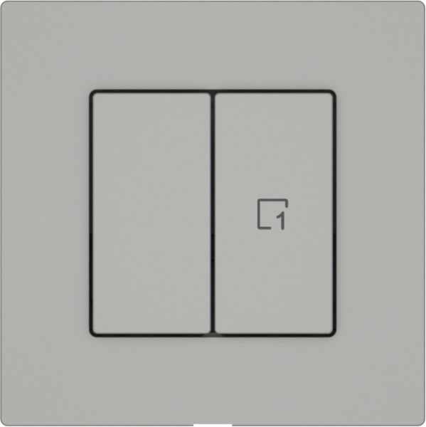 Station sec.interr.EDIZIO.liv Wiser SNAPFIX® 1 scène 2 touches WLAN grc 