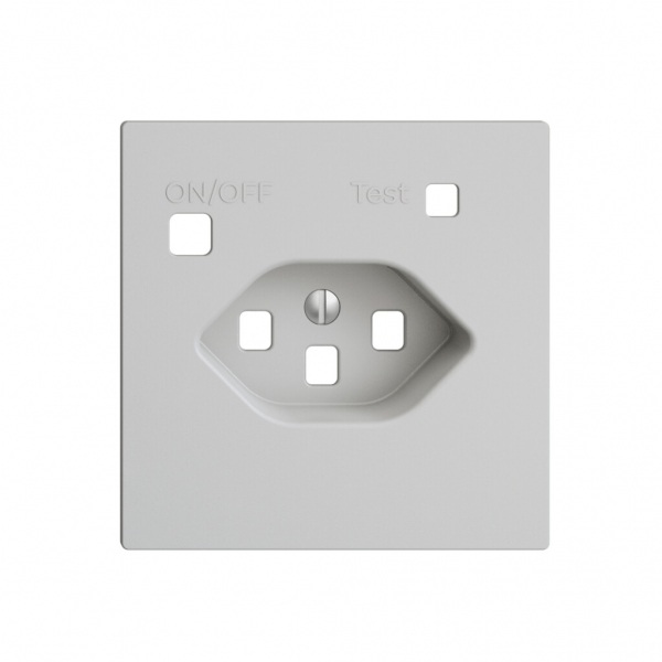 Kit frontal EDIZIOdue pour prise FI F, T23, gris clair 