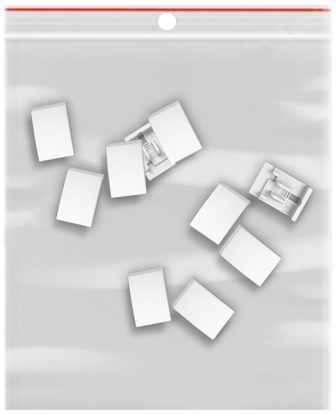 Seitenbaustein EDIZIO.liv SNAPFIX® f.KNX UNI&zeptrion 10 Stück ohne LED ws 