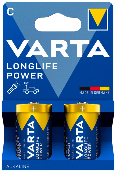 Batterie VARTA Consumer Longlife Power C alcaline Mn 1.5V blister à 2 pièces 