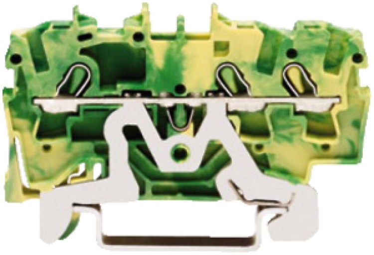 Morsetto di passaggio WAGO TOPJOB S 2.5mm² 3L verde/giallo ser.2002 