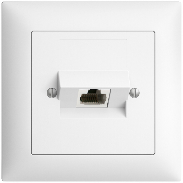 Presa di raccordo INC 1×RJ45/u 8P ITplus EDIZIOdue bianco 