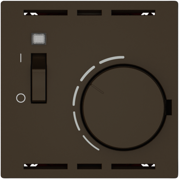 Thermostat d'ambiance EDIZIO.liv SNAPFIX® avec interrupteur 230VAC 50Hz br 