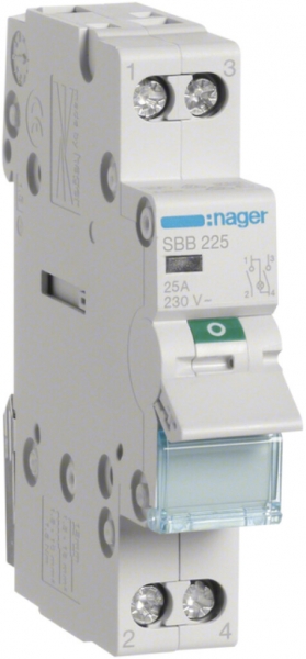 Interruttore AMD Hager SBB 25A 230V 2 chiusura 0 apertura 1 invertitore 