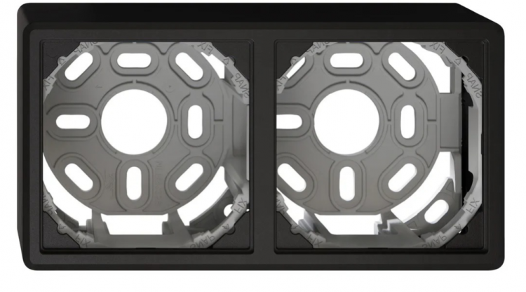 Intestazione AP EDIZIO.liv SNAPFIX® 1×2 per combinazioni a libera scelta nero 