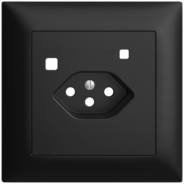 Kit frontale EDIZIOdue per presa FI FMI, T13, nero 