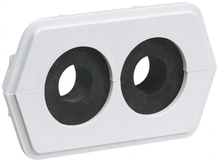 Kabeleinführung Hager zu weber.hse 2×Ø38mm mit Reduzierring 