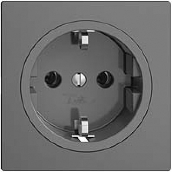 Presa Feller EDIZIOdue Schuko 16A 230V 60×60mm grigio scuro 