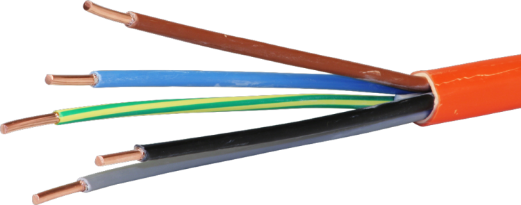 Cavo di sicurezza FE180/E30 5×6mm² 3LNPE arancione Una lunghezza