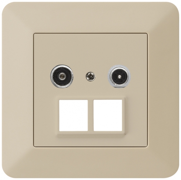 Prise multimédia ENC kallysto.trend R/TV 14dB 2GHz beige 