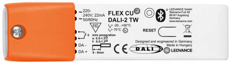 Apparecchio di comando LEDVANCE TW IP20 220…240V DALI 119×30×21mm 