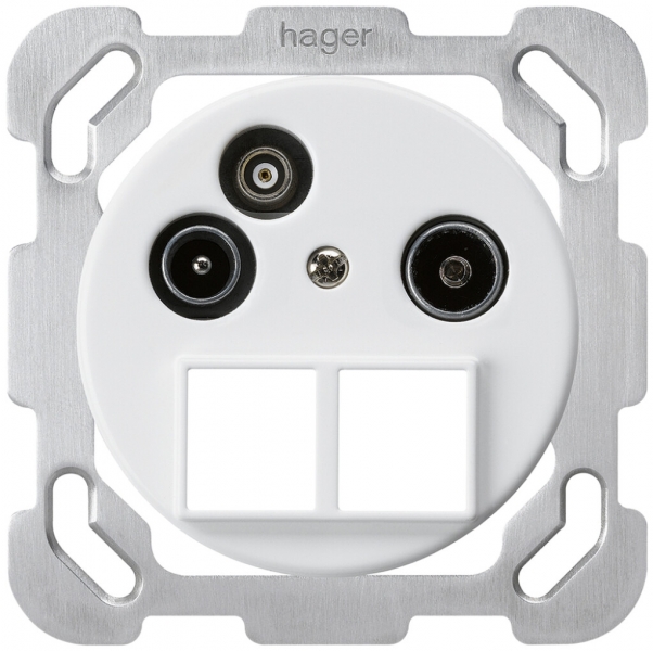 Presa d'antenna INC TV-R-Dati basico HMS B 2GHz 19db bianco 